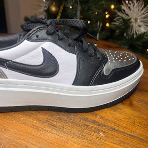 Nike Black and White Platform Sneakers